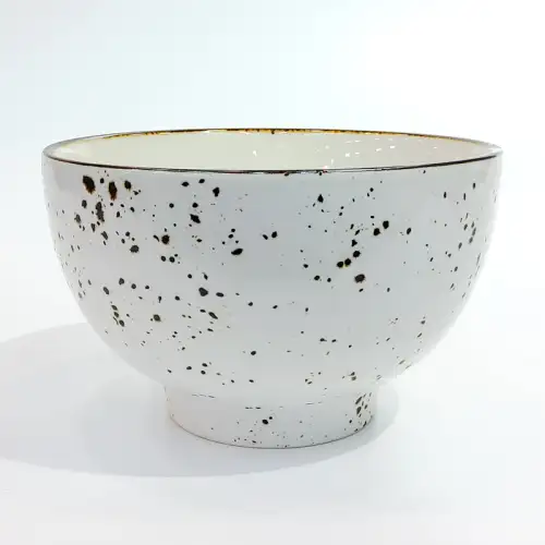 Ceramic Bowl 6 Inches - Rustic Speckle White Ceramic Bowl 6 Inches - Rustic Speckle White