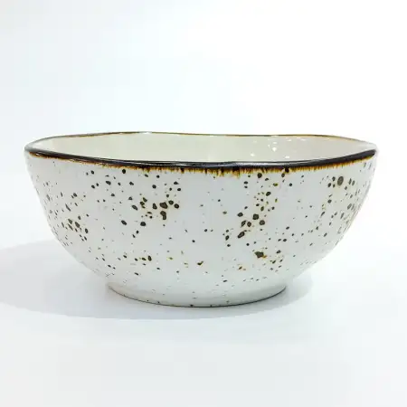 Ceramic Bowl 6 inches - Rustic Speckle White