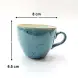 Ceramic Coffee Cup with Saucer 180ml - Rustic Speckle Blue