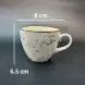 Ceramic Coffee Cup with Saucer 180ml - Rustic Speckle White Ceramic Coffee Cup with Saucer 180ml - Rustic Speckle White