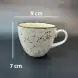 Ceramic Coffee Cup with Saucer 245ml - Rustic Speckle White