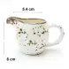 Ceramic Cream Pot with Handle 4 inches - Rustic Speckle White Ceramic Cream Pot with Handle 4 inches - Rustic Speckle White