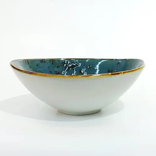Ceramic Deep Plate 6.25 Inches - Rustic Speckle Blue Ceramic Deep Plate 6.25 Inches - Rustic Speckle Blue