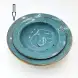 Ceramic Deep Plate 9 Inches - Rustic Speckle Blue Ceramic Deep Plate 9 Inches - Rustic Speckle Blue