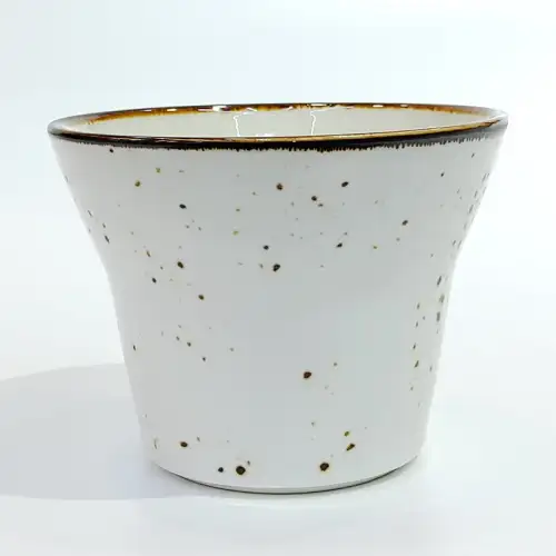Ceramic Fries Bowl 4.5 Inches - Rustic Speckle White Ceramic Fries Bowl 4.5 Inches - Rustic Speckle White