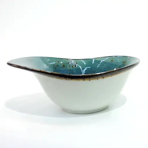 Ceramic Oval Bowl 6.25 Inches - Rustic Speckle Blue Ceramic Oval Bowl 6.25 Inches - Rustic Speckle Blue