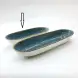 Ceramic Oval Deep Plate 9 Inches - Rustic Speckle Blue Ceramic Oval Deep Plate 9 Inches - Rustic Speckle Blue