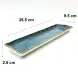 Ceramic Rectangular Plate 14 Inches - Rustic Speckle Blue Ceramic Rectangular Plate 14 Inches - Rustic Speckle Blue