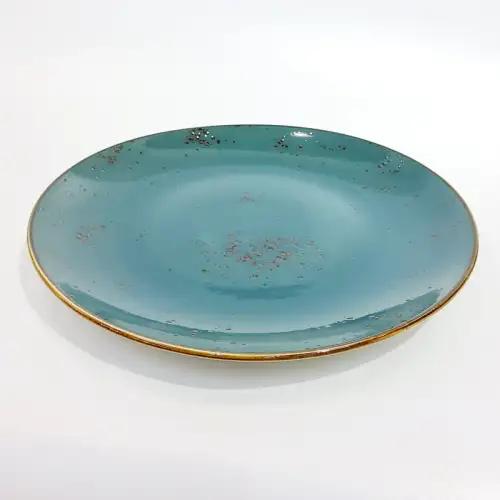 Ceramic Round Plate 10.5 Inches - Rustic Speckle Blue Ceramic Round Plate 10.5 Inches - Rustic Speckle Blue