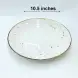Ceramic Round Plate 10.5 Inches - Rustic Speckle White Ceramic Round Plate 10.5 Inches - Rustic Speckle White