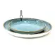 Ceramic Round Plate 8 Inches - Rustic Speckle Blue Ceramic Round Plate 8 Inches - Rustic Speckle Blue