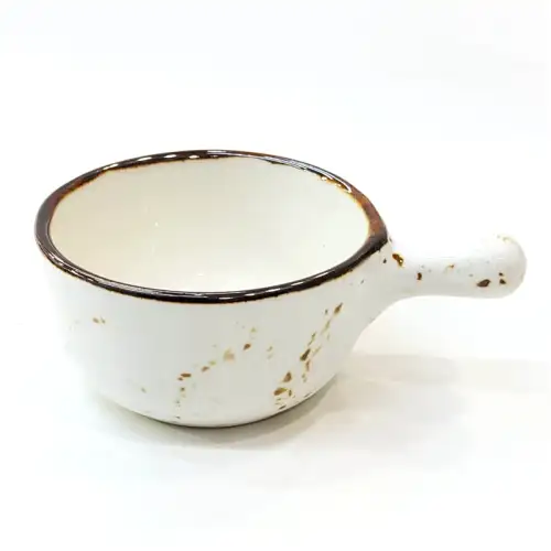 Ceramic Sauce Dish 8.3cm - Rustic Speckle White