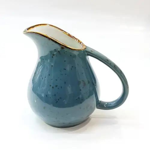 Ceramic Sauce Pot 120ml - Rustic Speckle Blue