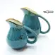 Ceramic Sauce Pot 120ml - Rustic Speckle Blue