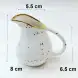 Ceramic Sauce Pot 120ml - Rustic Speckle White