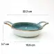 Ceramic Serving Plate 8.75 Inches - Rustic Speckle Blue