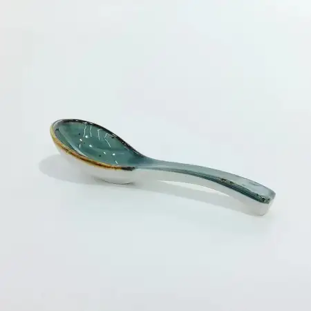 Ceramic Soup Spoon 13.2cm - Rustic Speckle Blue