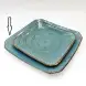 Ceramic Square Plate 25.5x25.5cm - Rustic Speckle Blue Ceramic Square Plate 25.5x25.5cm - Rustic Speckle Blue