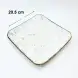 Ceramic Square Plate 8 Inches - Rustic Speckle White