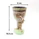 Ceramic Tiki Cocktail Mug 300ml - Wood Grain Tiki Goblet with Green Base Ceramic Tiki Cocktail Mug 300ml - Wood Grain Tiki Goblet with Green Base