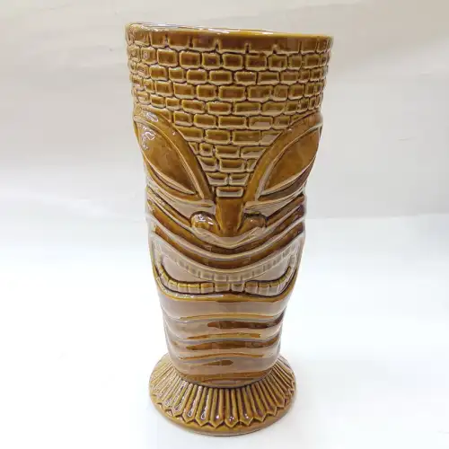 Ceramic Tiki Cocktail Mug 350ml - Brick Crown Totem Ceramic Tiki Cocktail Mug 350ml - Brick Crown Totem