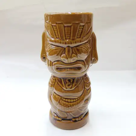 Ceramic Tiki Cocktail Mug 350ml - Hoop Earring Chieftain