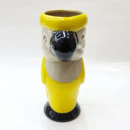 Ceramic Tiki Cocktail Mug 387ml - Yellow Parrot