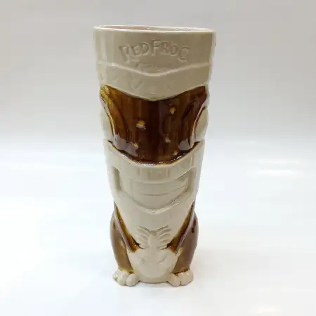 Ceramic Tiki Cocktail Mug 475ml - Two-Tone Red Frog Tiki
