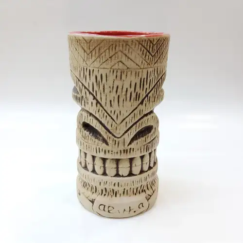 Ceramic Tiki Cocktail Mug 500ml - Red Interior Aloha Totem Ceramic Tiki Cocktail Mug 500ml - Red Interior Aloha Totem