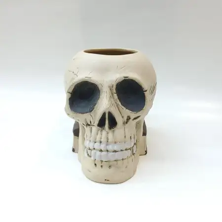Ceramic Tiki Cocktail Mug 820ml - Bone Skull Bowl