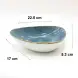 Ceramic Triangle Deep Plate 8.5 Inches Rustic Speckle Blue Ceramic Triangle Deep Plate 8.5 Inches Rustic Speckle Blue