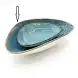 Ceramic Triangle Deep Plate 8.5 Inches Rustic Speckle Blue Ceramic Triangle Deep Plate 8.5 Inches Rustic Speckle Blue