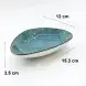 Ceramic Triangle Plate 6 Inches Rustic Speckle Blue Ceramic Triangle Plate 6 Inches Rustic Speckle Blue