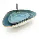 Ceramic Triangle Plate 6 Inches Rustic Speckle Blue Ceramic Triangle Plate 6 Inches Rustic Speckle Blue