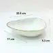 Ceramic Triangle Deep Plate 8.5 Inches Rustic Speckle White